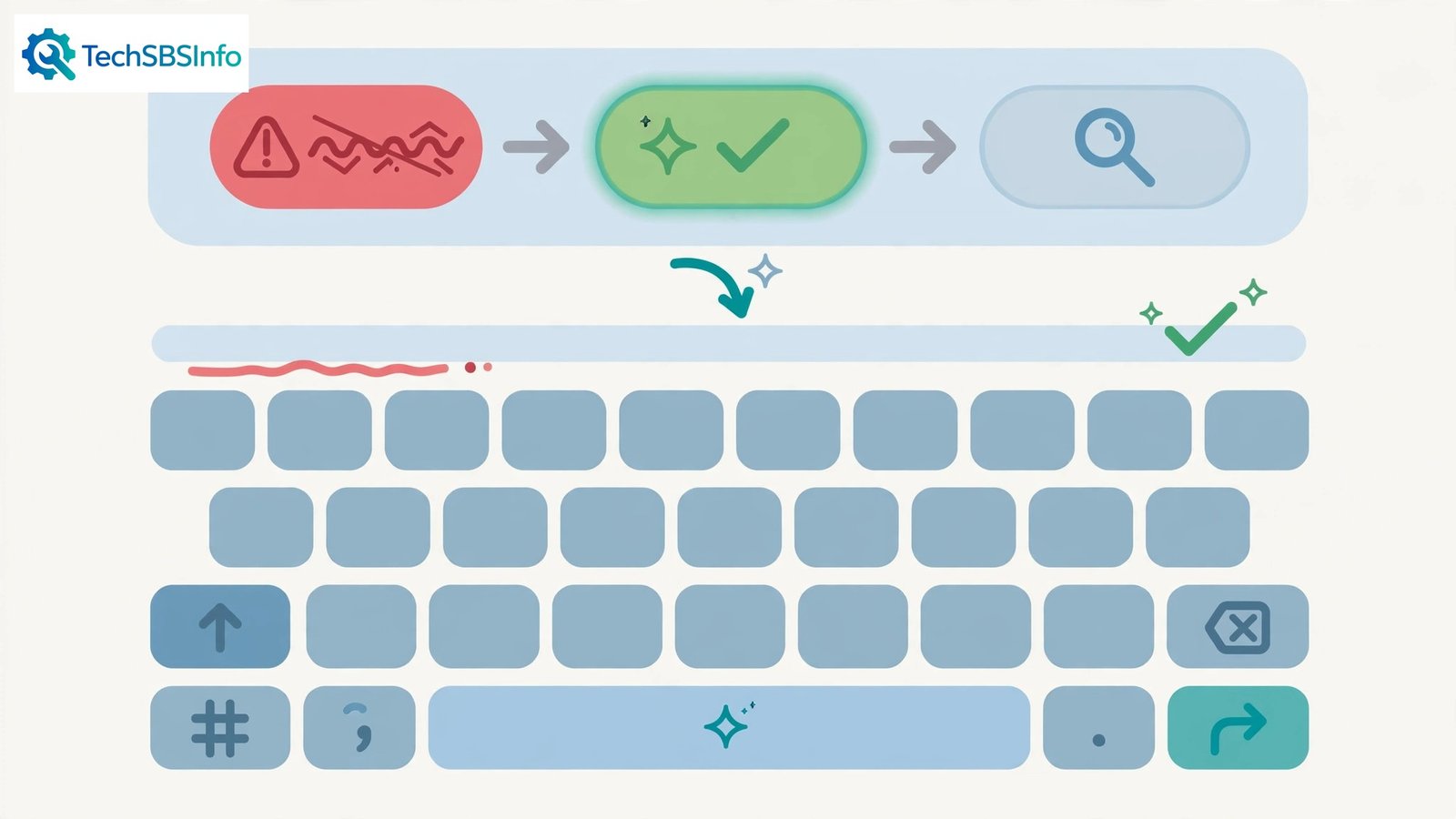 A phone keyboard auto-correcting a typo with suggestions — android autocorrect not working fix guide