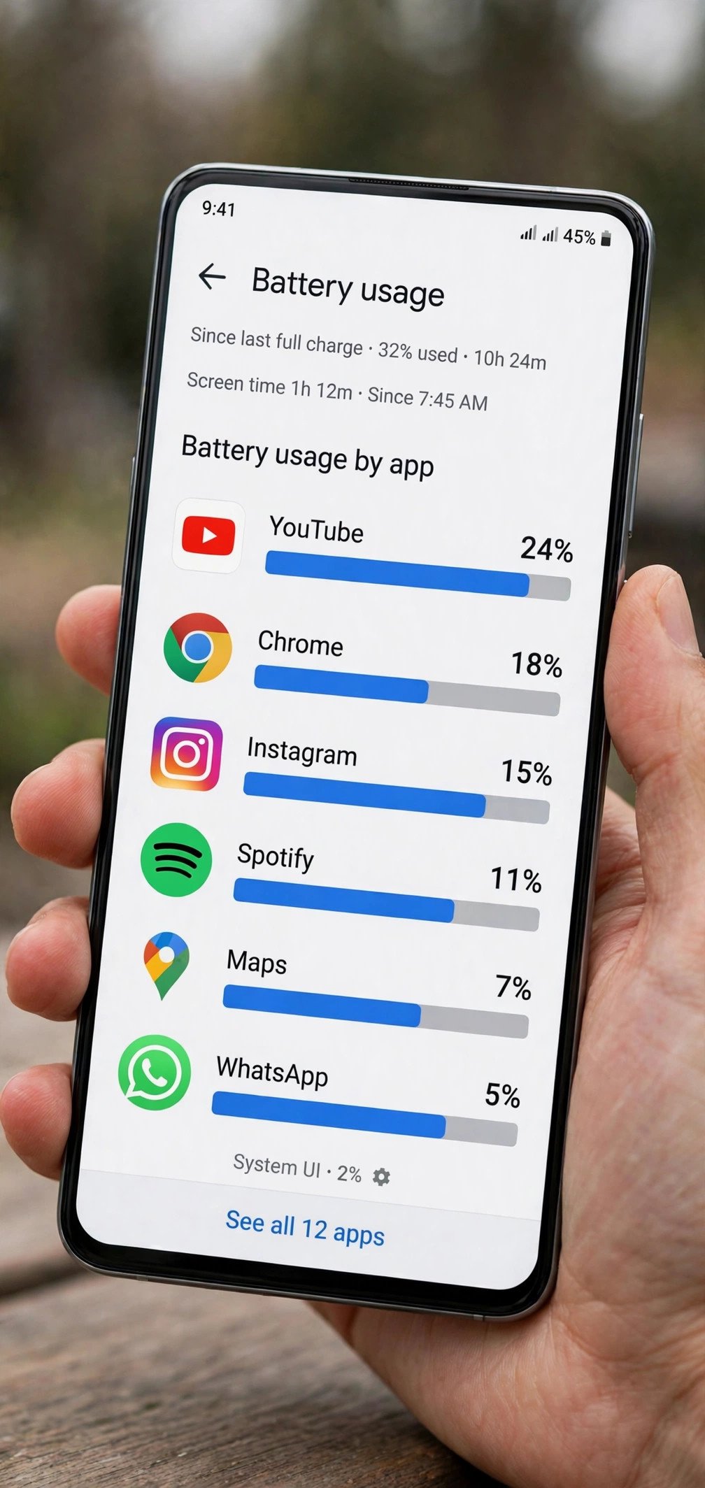 Android phone overheating while charging fix - battery usage by app list