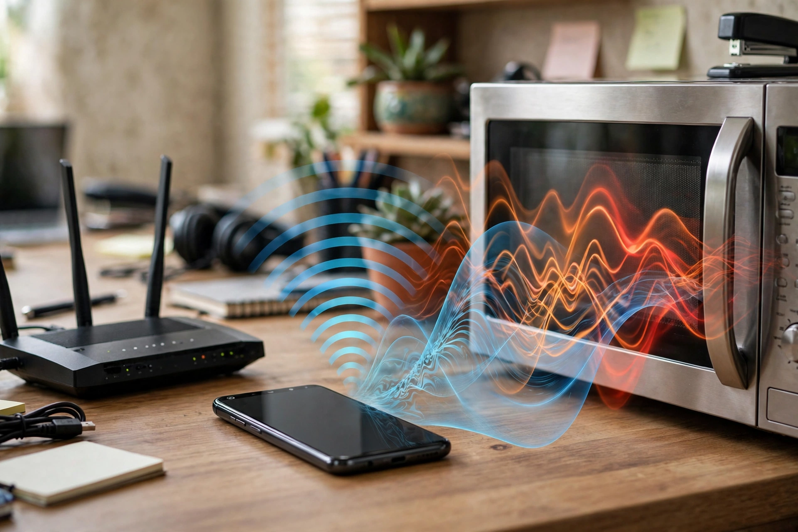 Wi-Fi router interfering with a phone's signal, a common cause of android bluetooth keeps disconnecting