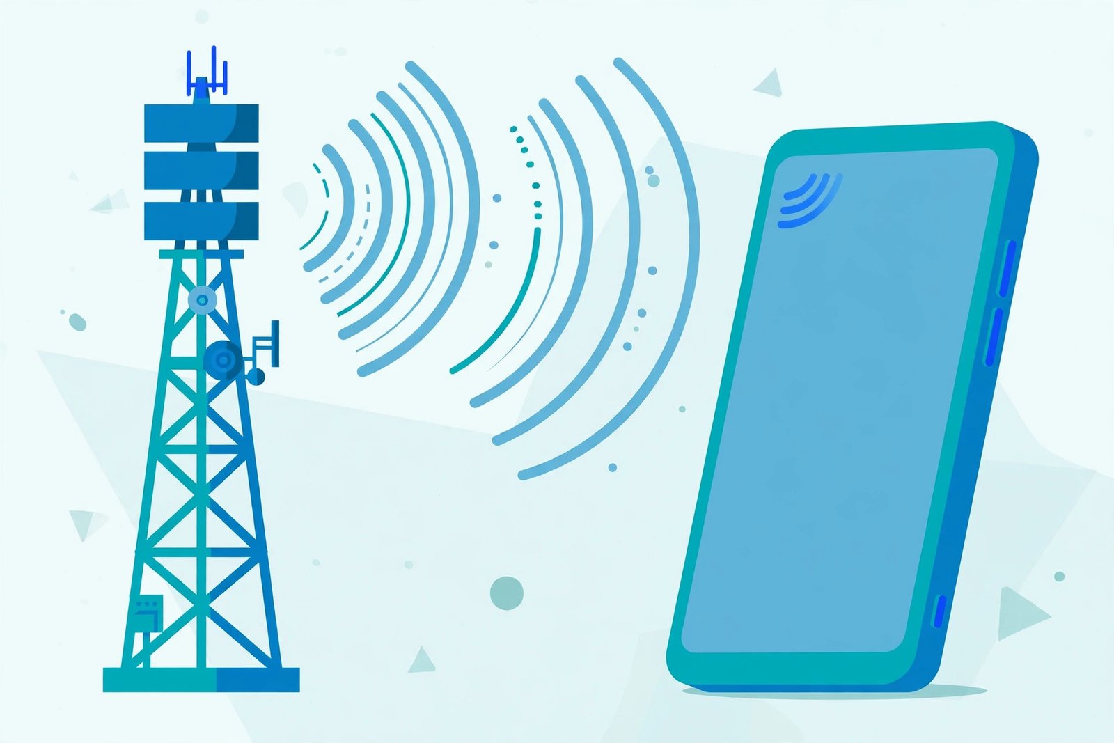 Cell tower sending signal to a phone for fixing android mobile data not working