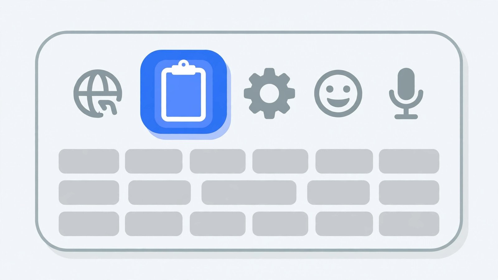 The Gboard toolbar with the clipboard icon highlighted — android clipboard not showing copied text fix guide