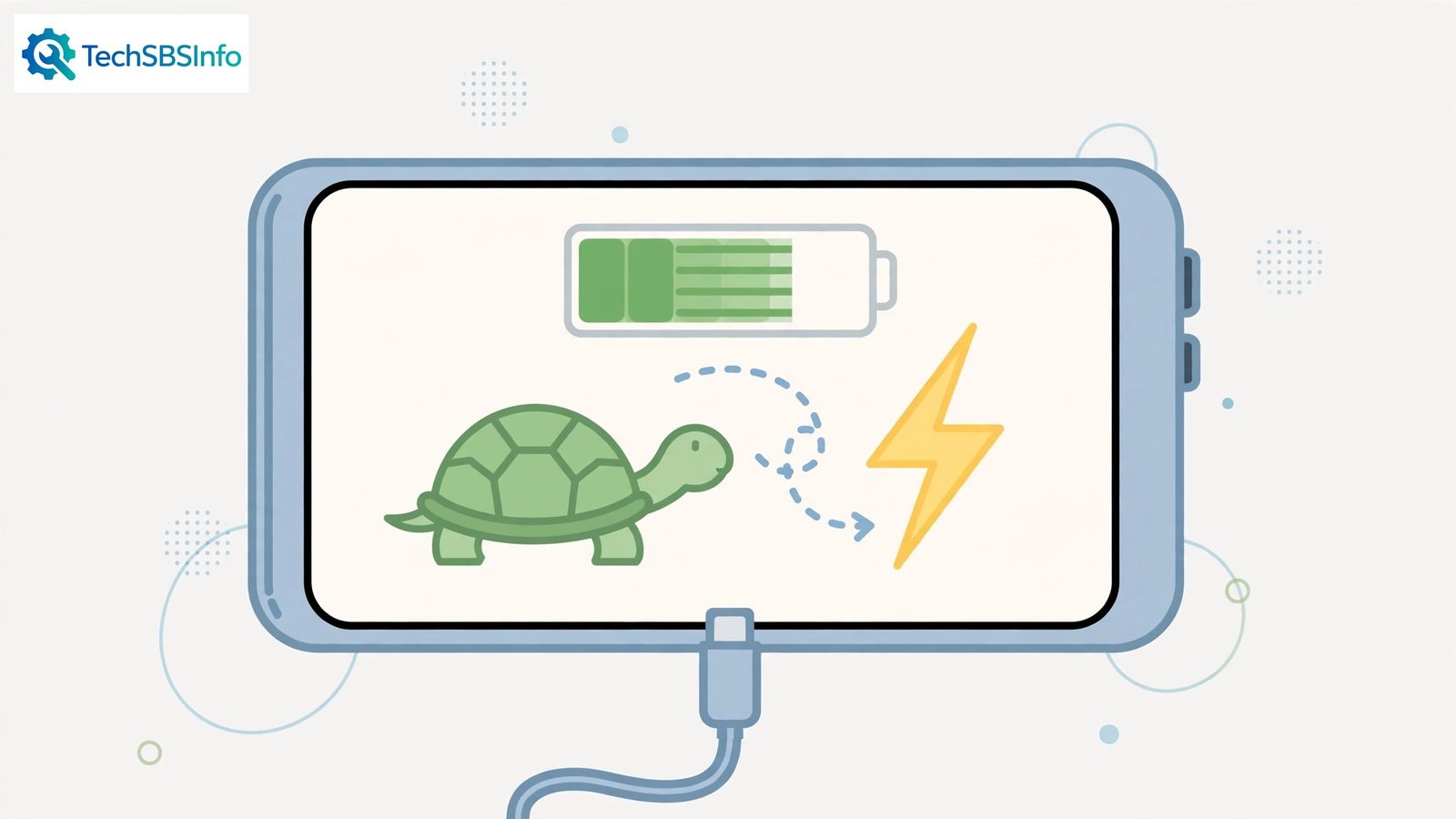 A phone showing slow charging instead of fast charging — android fast charging not working fix guide