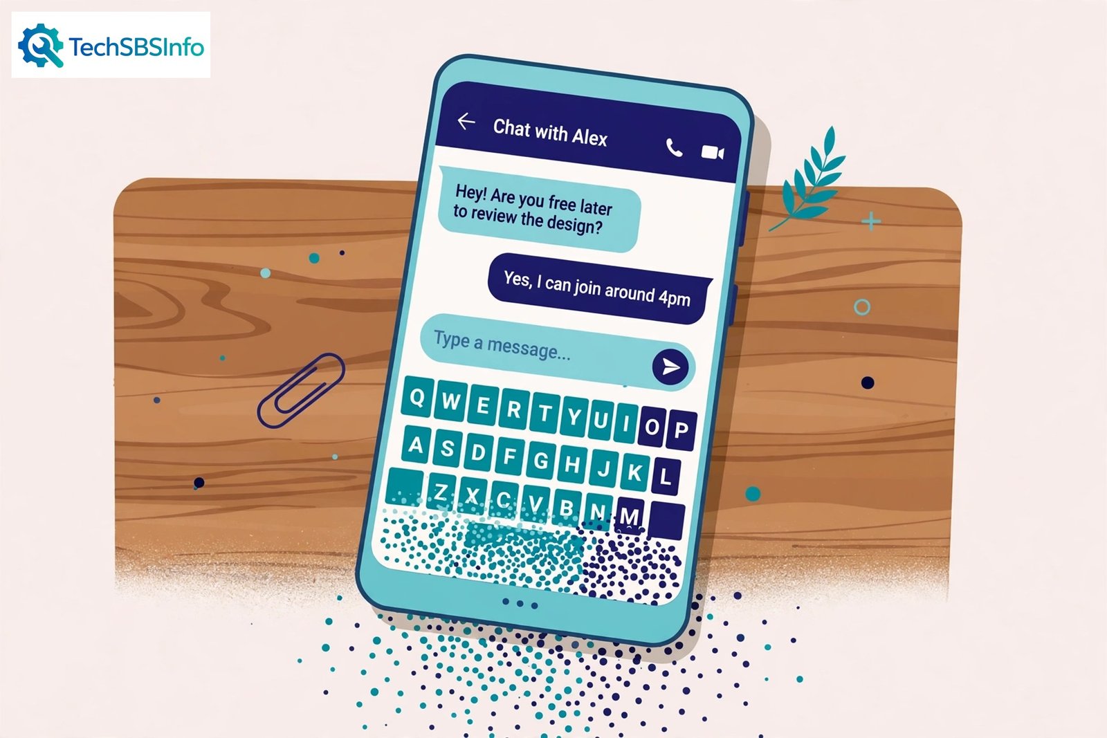 Android phone with the on-screen keyboard fading away over a text field, showing the problem of android keyboard keeps disappearing