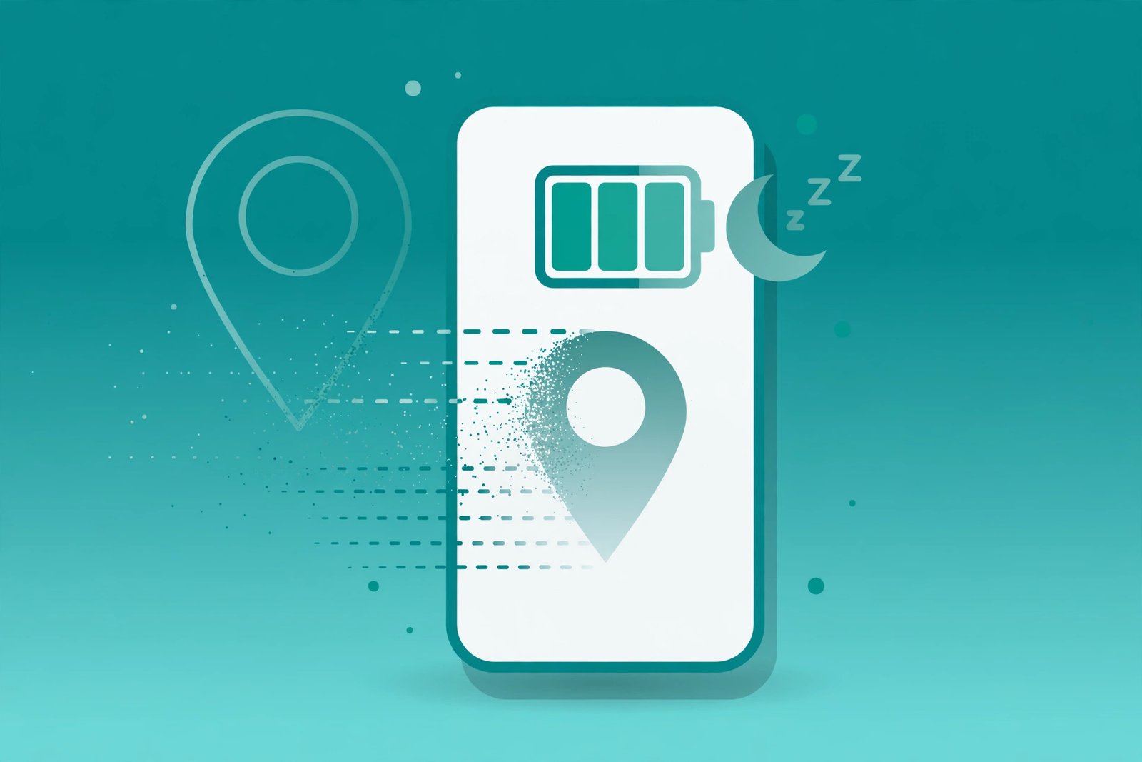 Battery optimisation icon dimming a location pin, a common reason android location permission keeps resetting