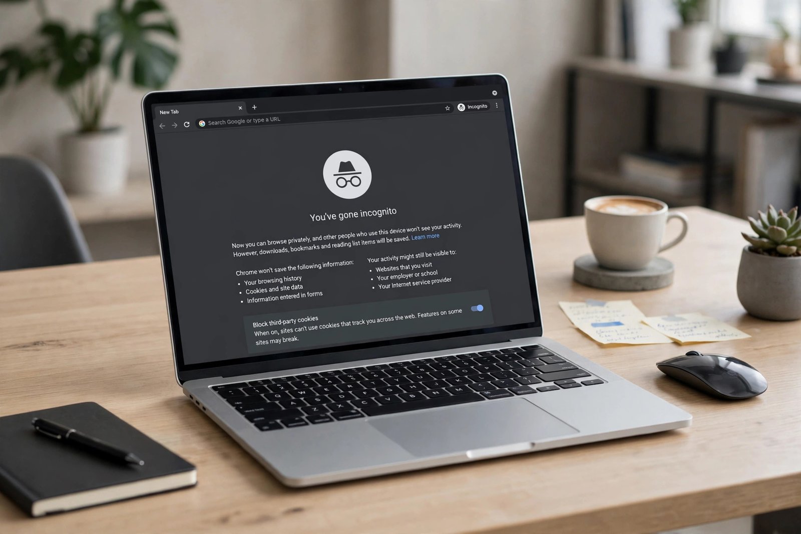 chrome says your connection is not private test in an incognito window