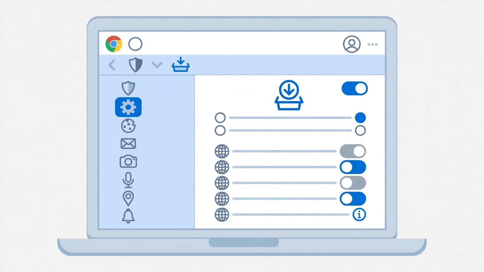 Chrome site settings with the automatic downloads permission — chrome not detecting external downloads fix guide