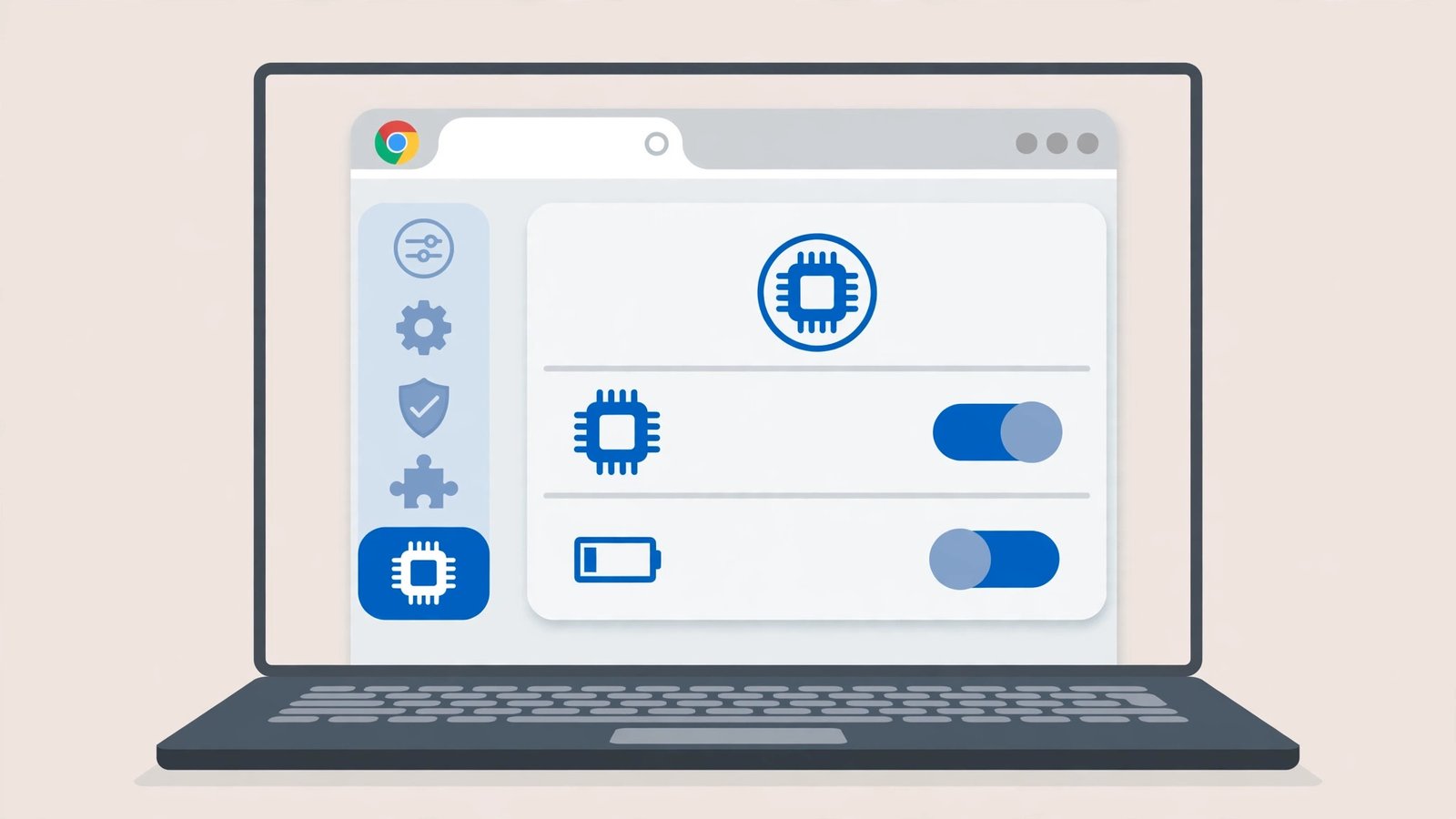 Chrome system settings with the hardware acceleration toggle — chrome pages loading slowly fix guide