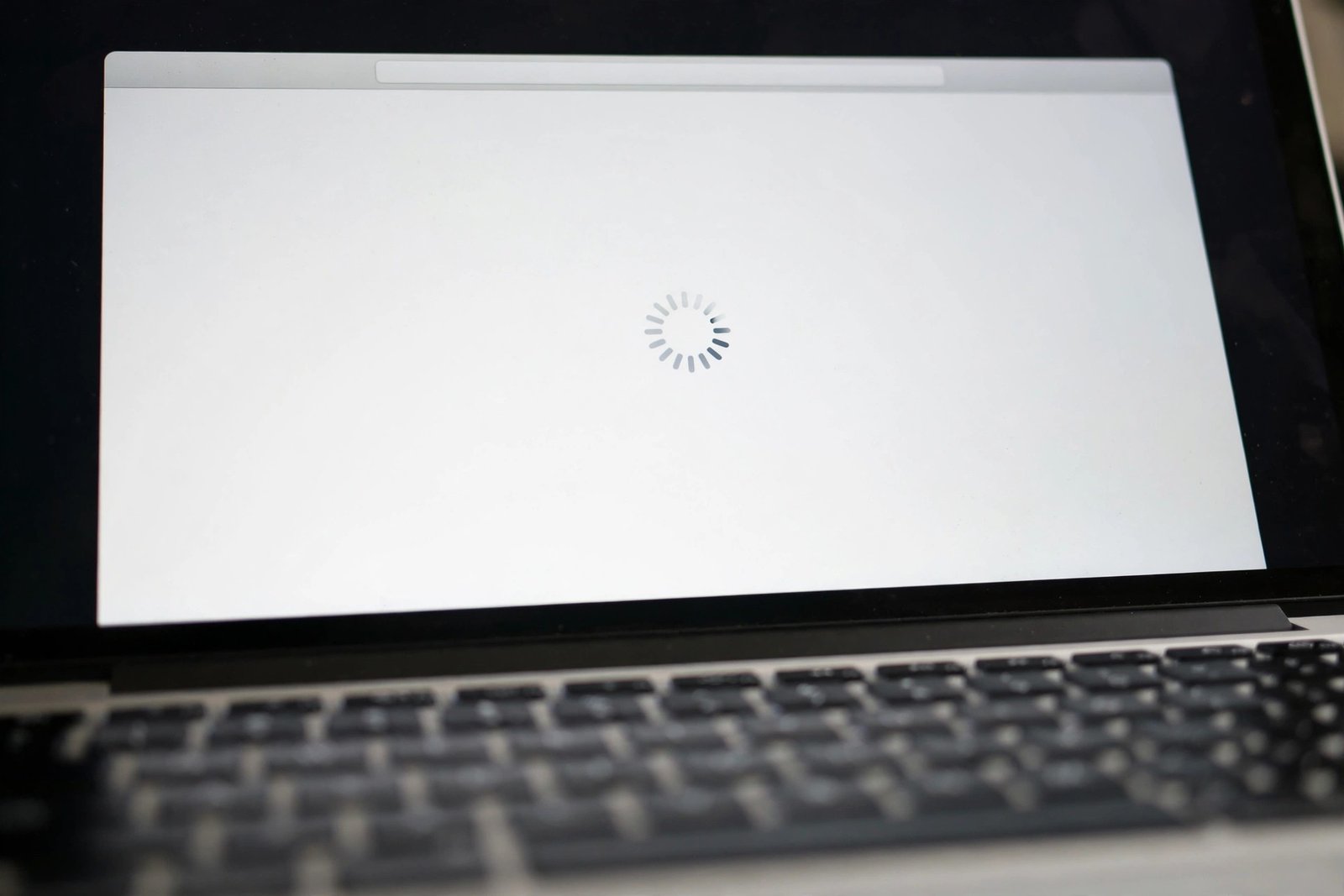 A browser window stuck on a loading spinner — a common sight with Chrome pages not loading