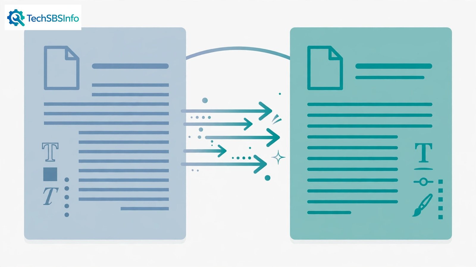 A Word document with shifting fonts shown in two versions — microsoft word document formatting changes fix guide