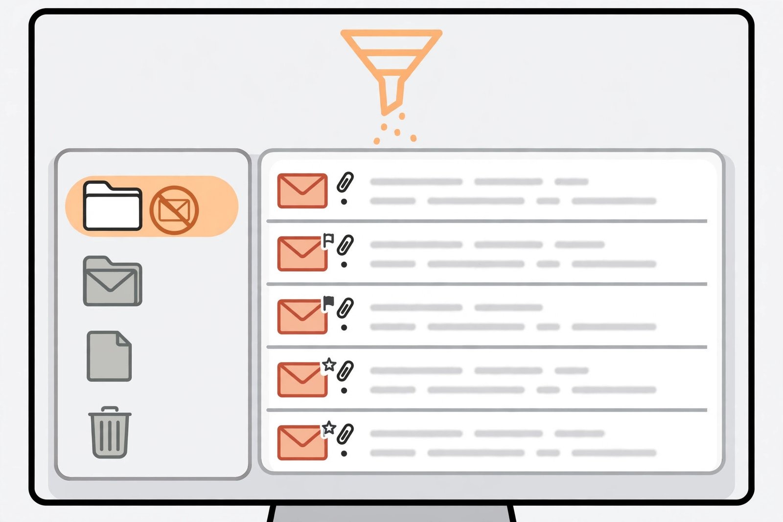 Junk email folder and filter illustration for outlook not receiving emails troubleshooting