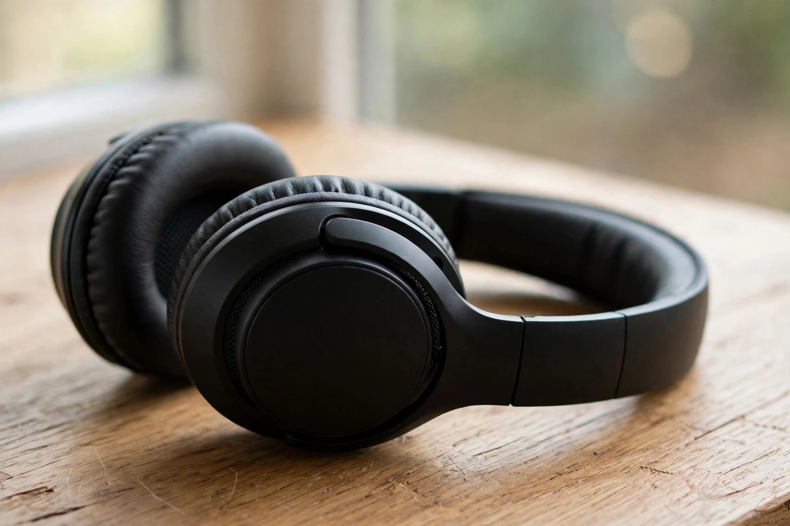 Close-up of over-ear headphones — checking output devices when windows 11 sound not working