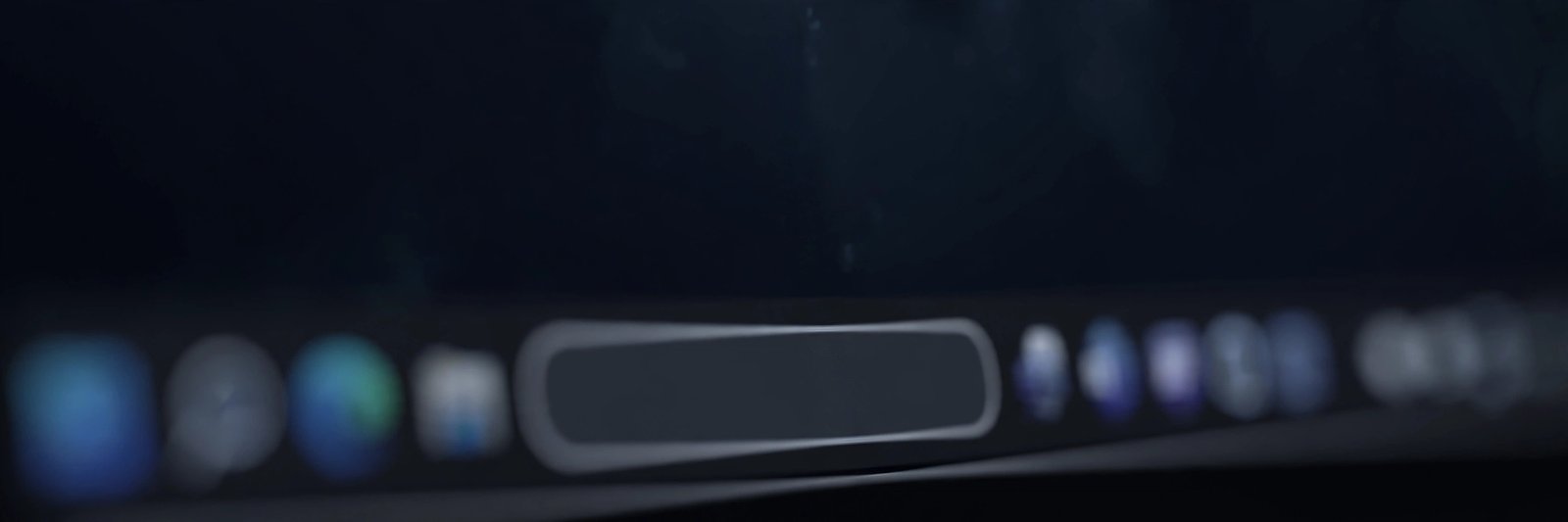 A blurred generic desktop taskbar with an empty search box area, relevant when windows search bar not working