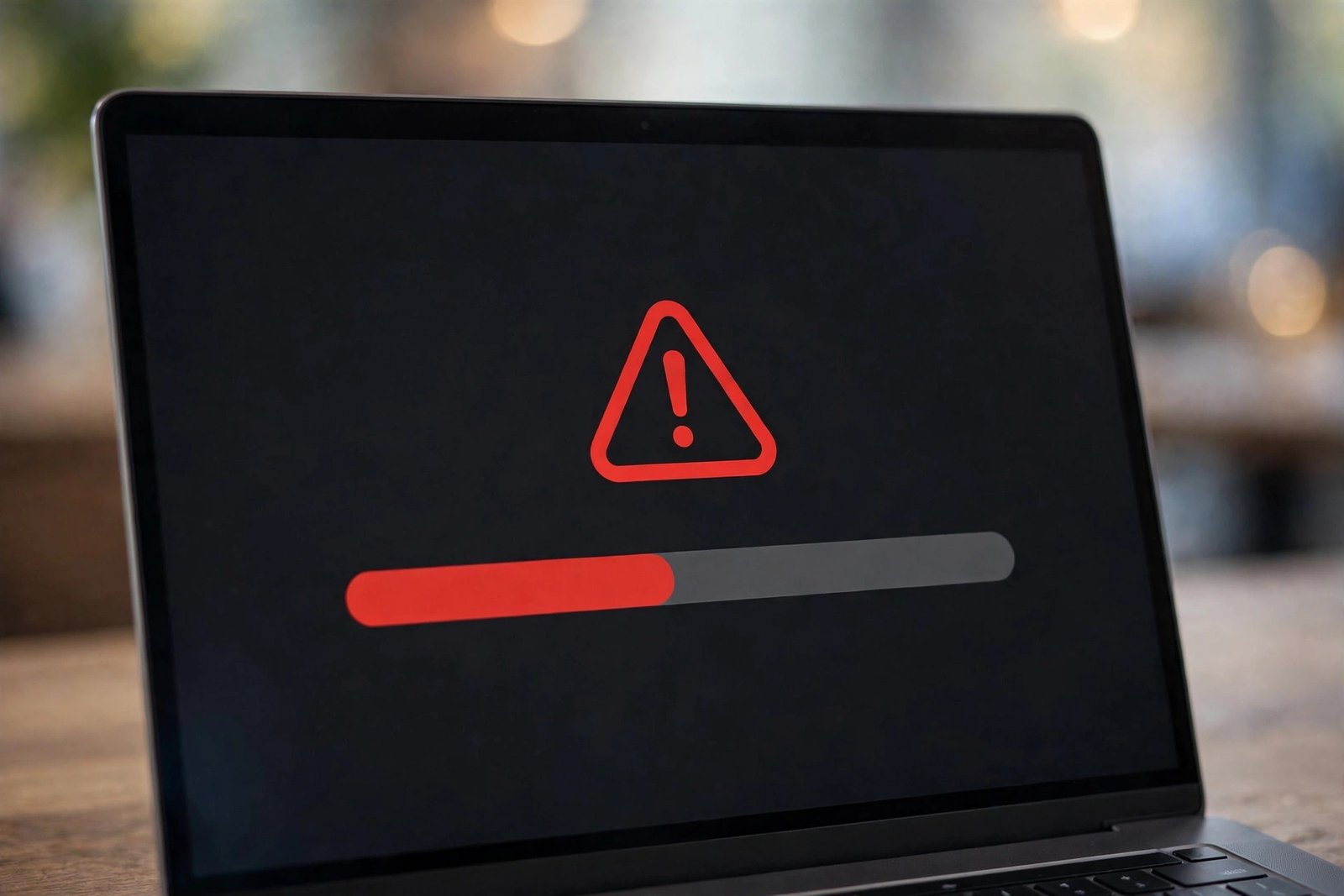An upload progress bar stopped at an error state, the classic visual of a wordpress image upload failed message