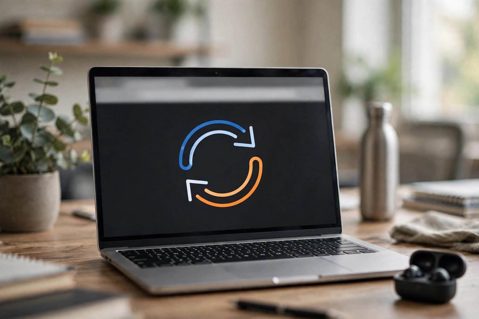 Circular loop arrows on a laptop screen representing the wordpress login page not working redirect loop