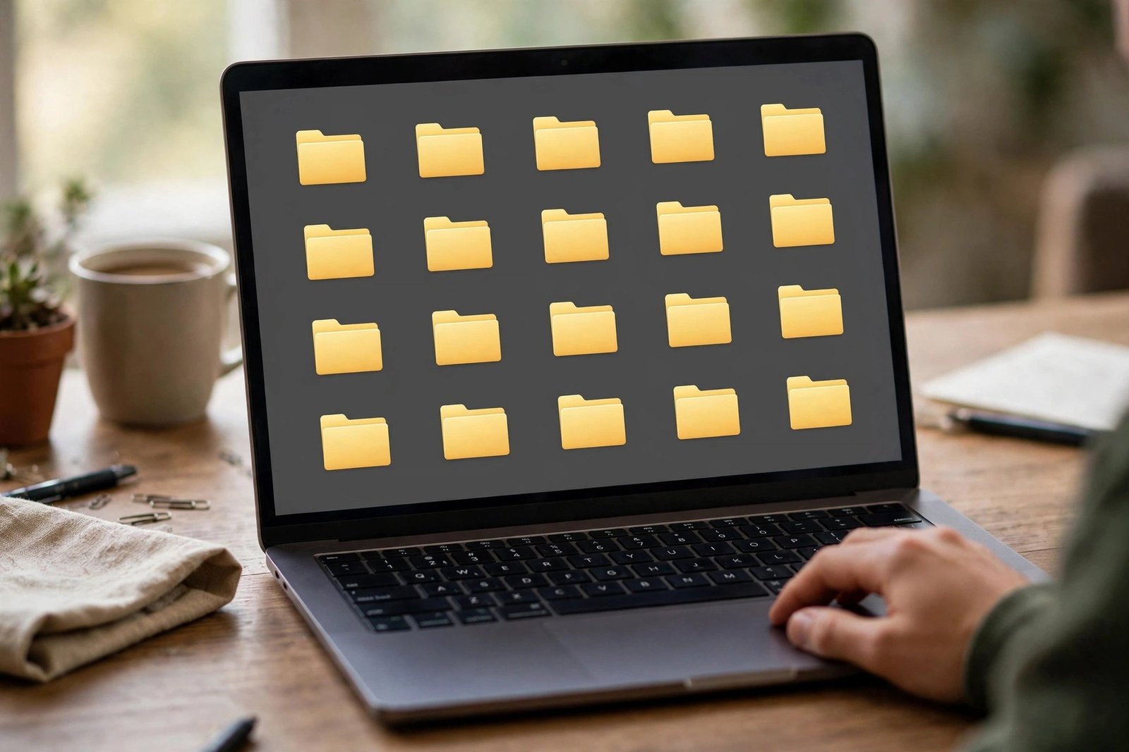 File manager on a computer screen used to rename the plugins folder during a wordpress plugin conflict rescue